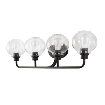 Sandrine Iron/Seeded Glass Cottage Rustic LED Vanity Light